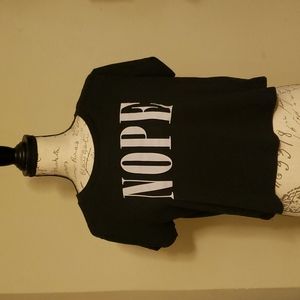 Torrid NOPE black crop top